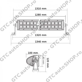 Bara LED 300W / 133cm / 22100 lumeni Combo